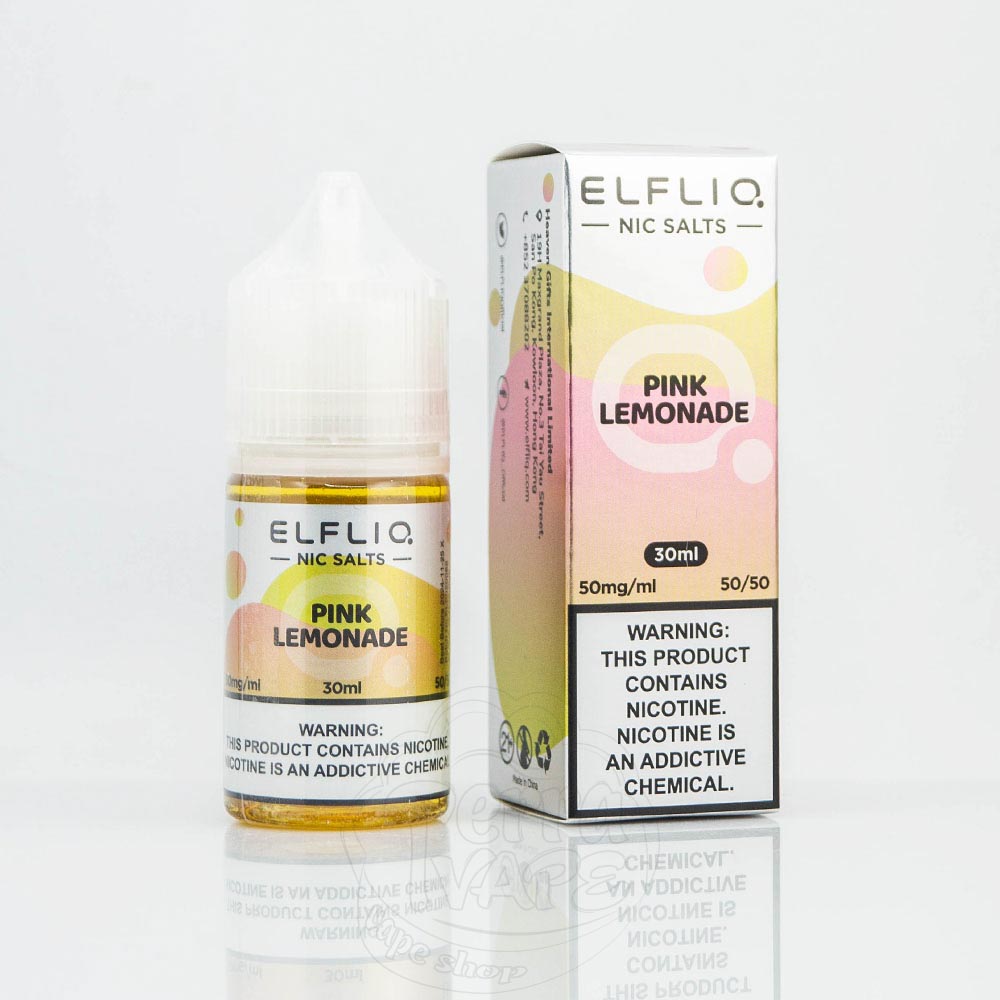 Рідина Elfliq Salt Pink Lemonade 30ml 50mg від Elf Bar оригінал зі